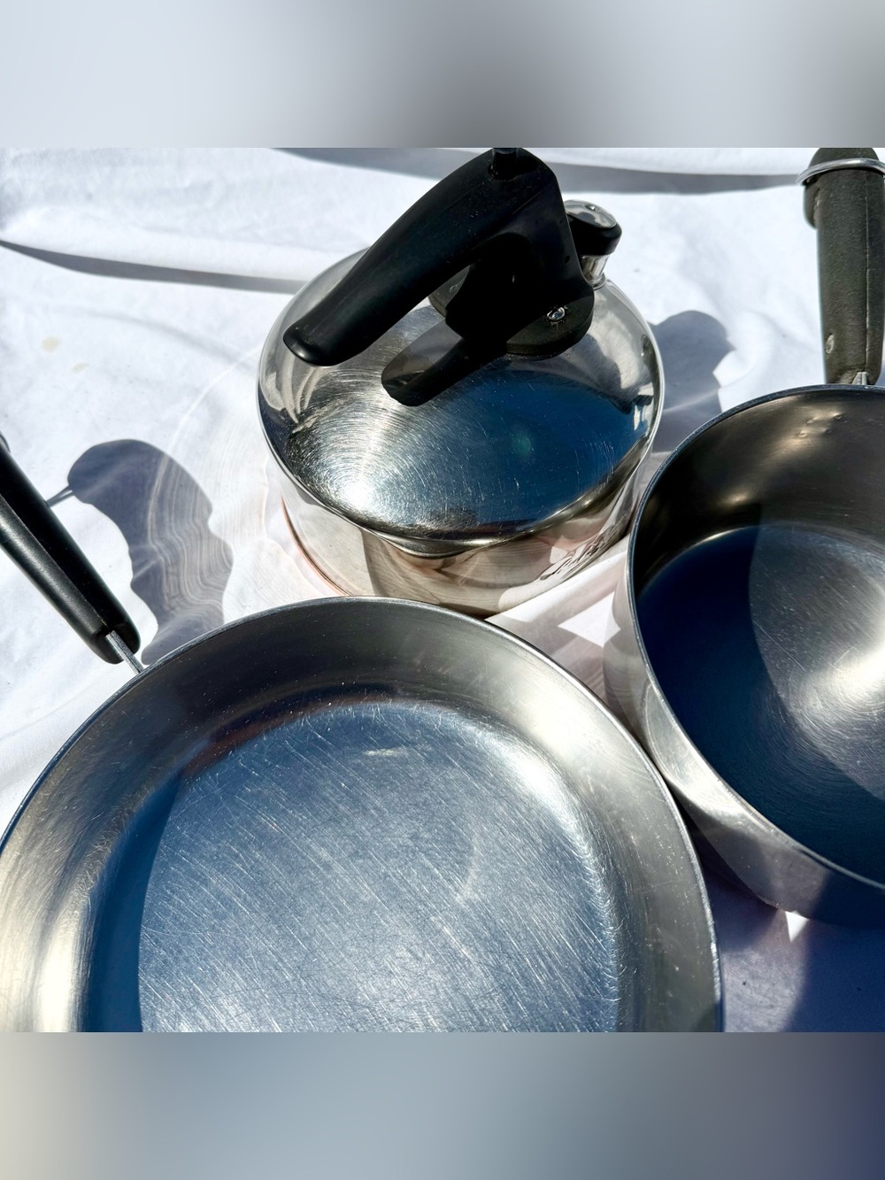 Revere Ware Stainless Copper Clad Pot and Pan Set - Picture 4 of 12